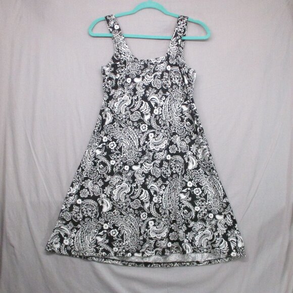 Harlow & Rose Shoulder stripe A-Line Dress Black & White Women Size | S - Picture 7 of 10